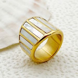 Striped Mother of Pearl Ring